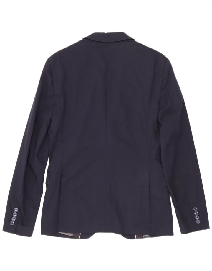 Zara Herren-Blazer mit 2 Knöpfen, EU 46, klein, Marineblau