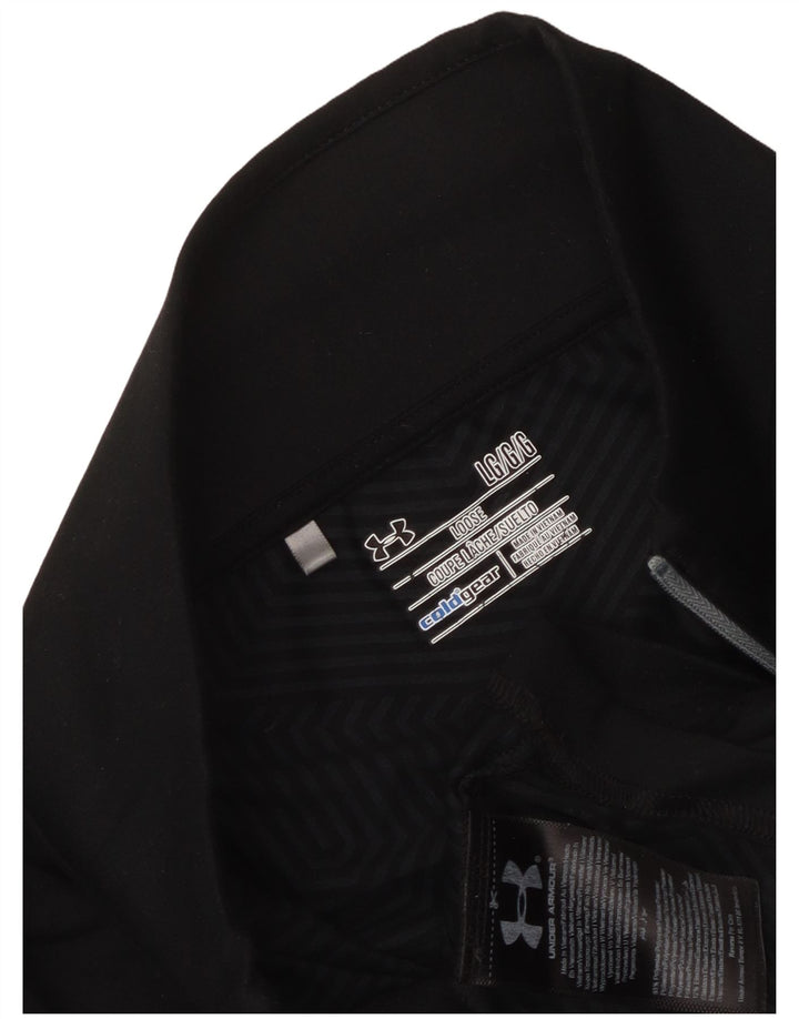 Under Armour Herren Cold Gear Pullover-Trainingsanzug mit Reißverschluss, Größe L, Schwarz