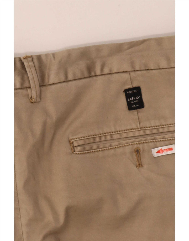 Replay Herren-Chinoshorts, Größe L, W36, Beige