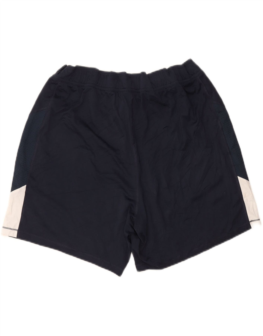 REEBOK Damen Sportshorts UK 16 Large Marineblaues Colourblock-Polyester