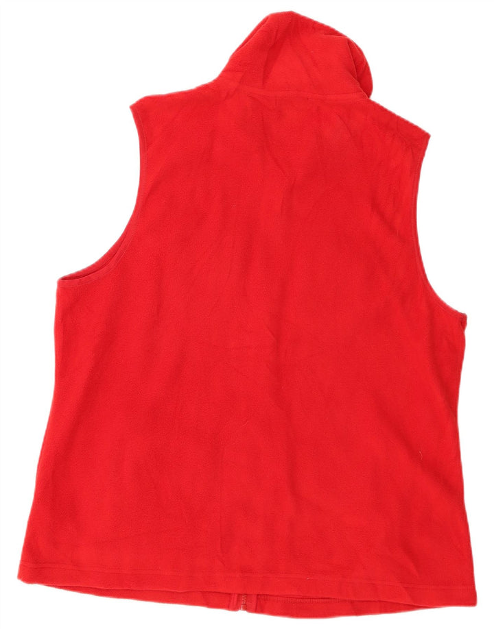 CHAPS Damen Fleeceweste UK 18 XL Rot Polyester