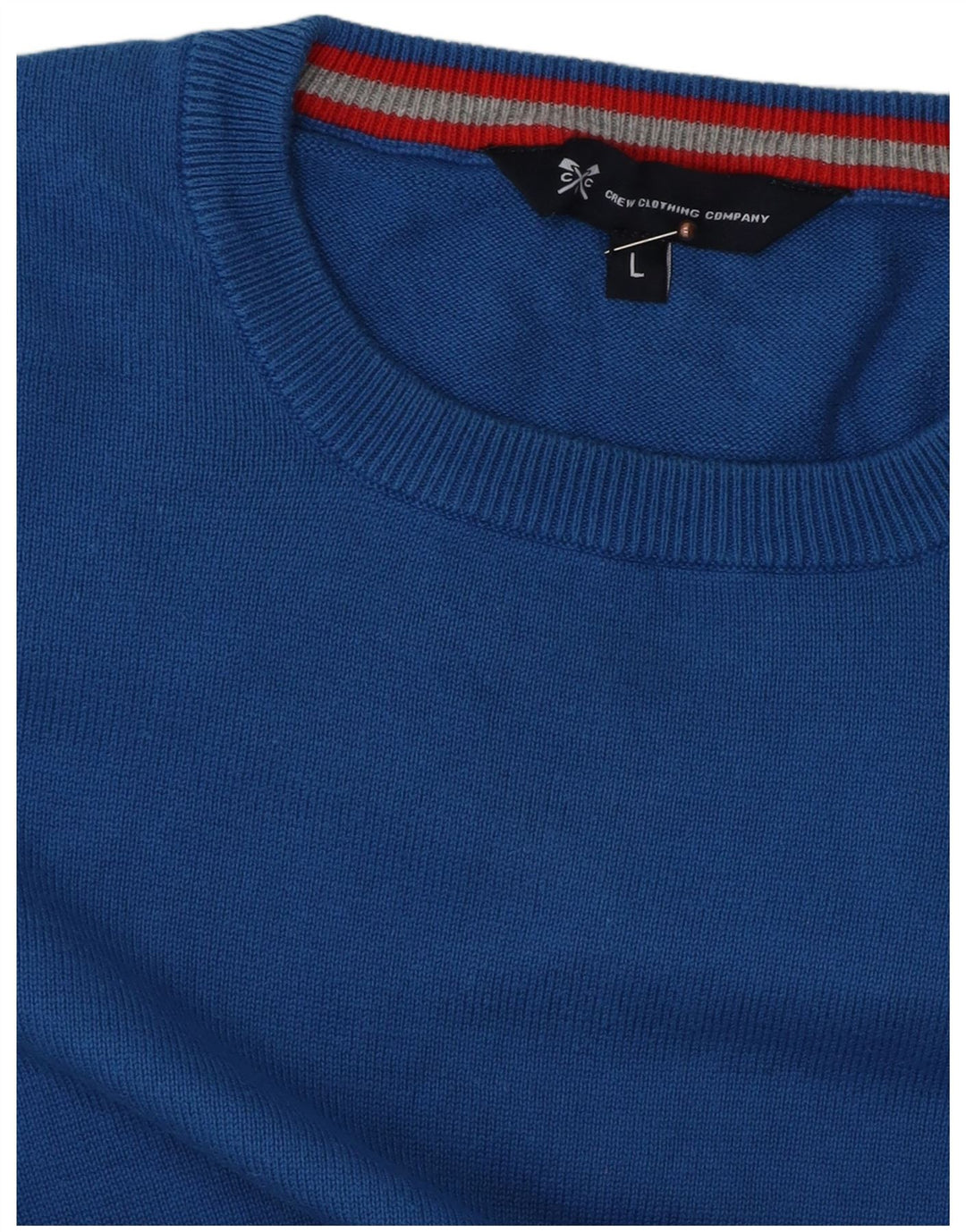 CREW CLOTHING Herren-Pullover mit Rundhalsausschnitt, Größe L, Blau