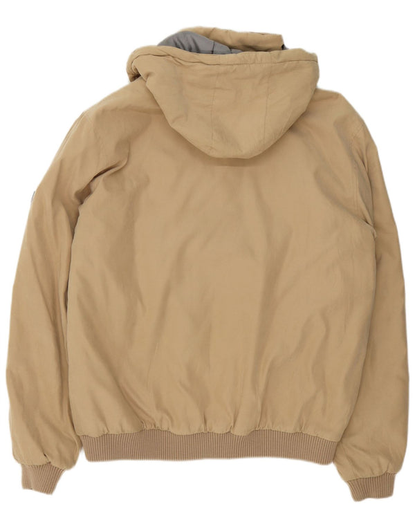Slam Herren-Bomberjacke mit Kapuze, UK 42, XL, Beige, Polyester
