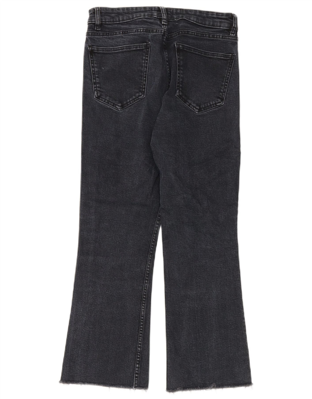 Zara Damen-Cropped-Jeans EU 40 Medium W30 L25 Marineblaue Baumwolle