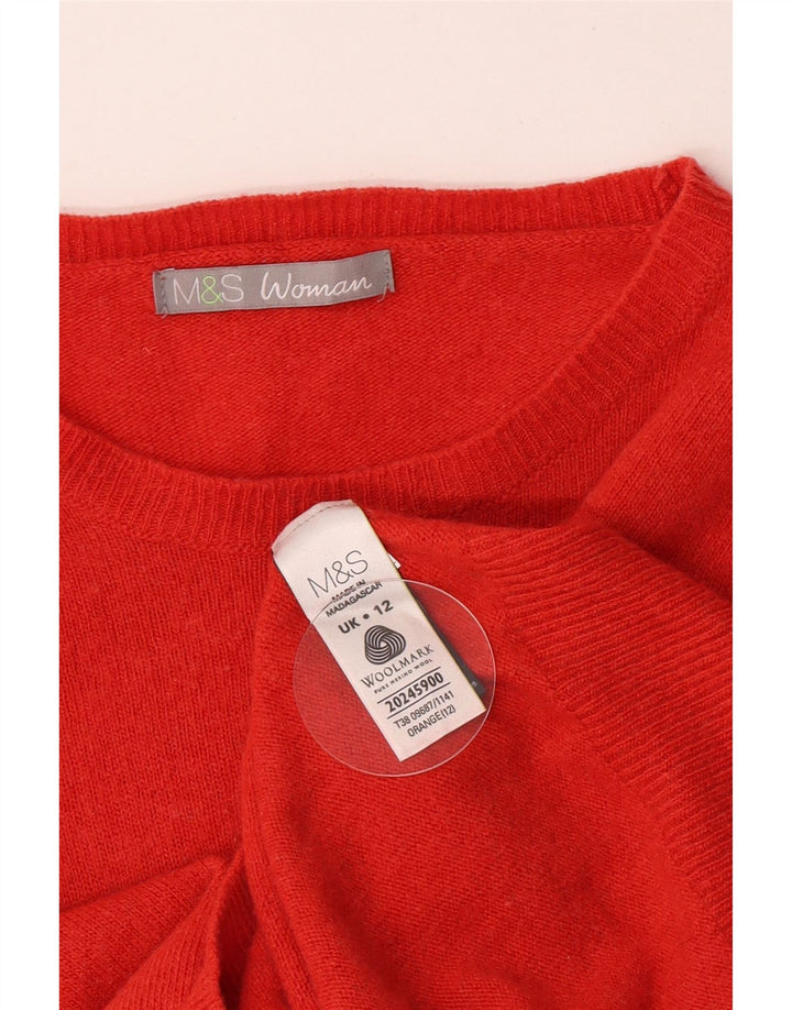 Marks & Spencer Damen-Pullover mit U-Boot-Ausschnitt, UK 12, Mittelorange