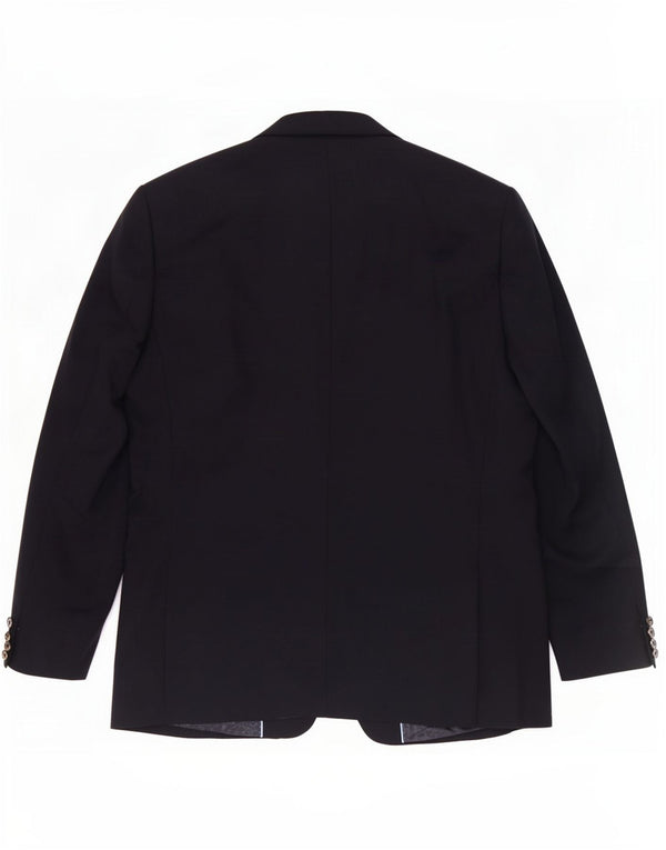 Marks & Spencer Herren 2-Knopf-Blazerjacke UK 46 XL Marineblaue Schurwolle