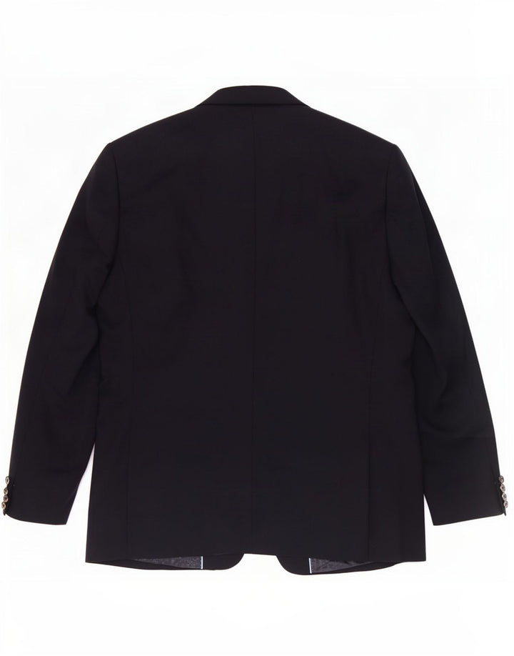Marks & Spencer Herren 2-Knopf-Blazerjacke UK 46 XL Marineblaue Schurwolle