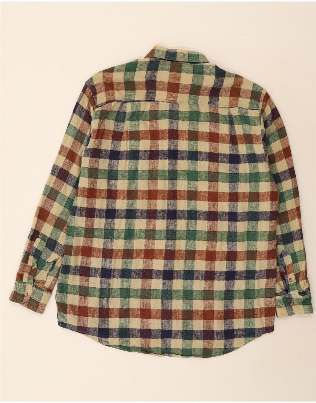 Vintage Herren Flanellhemd Größe 41/42 Große mehrfarbig karierte Baumwolle