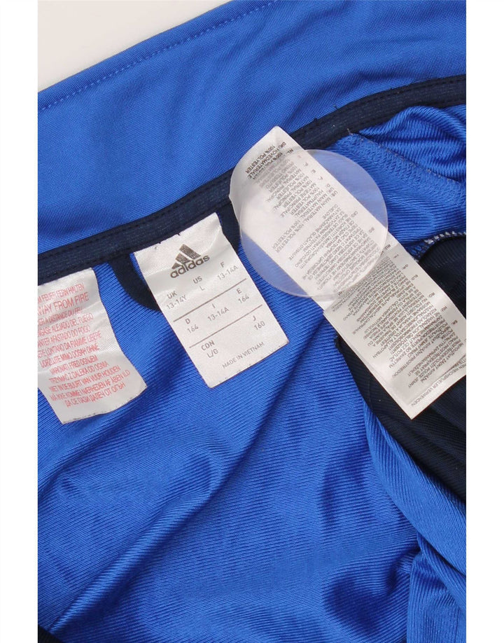 Adidas Jungen-Trainingsanzug-Top-Jacke, 13–14 Jahre, Marineblau, Farbblock