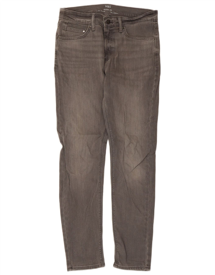 Marks & Spencer Herren Skinny Jeans W30 L31 Graue Baumwolle