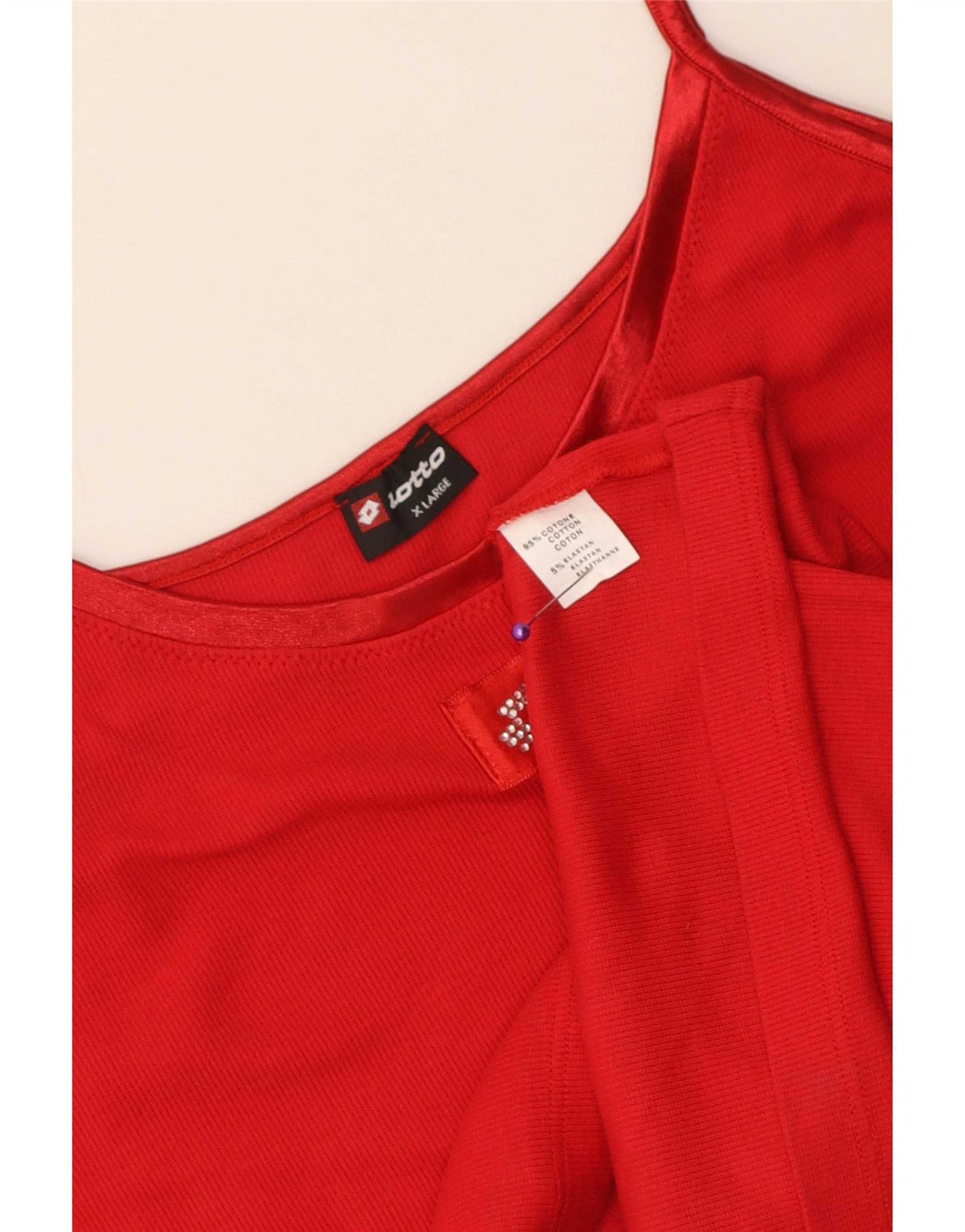 Lotto Damen Cami Top UK 18 XL Rote Baumwolle
