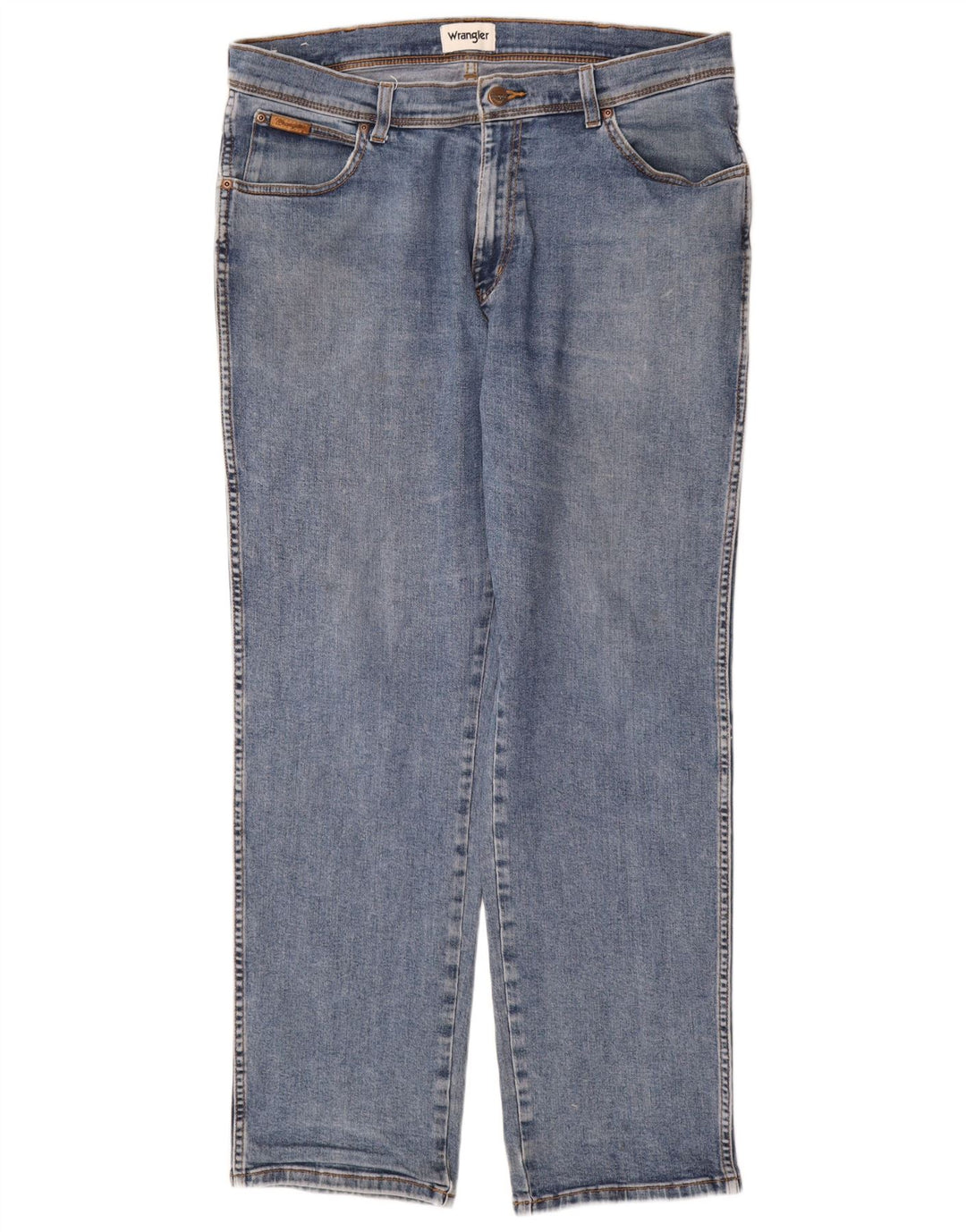 Wrangler Herren Texas Straight Jeans W38 L32 Blaue Baumwolle