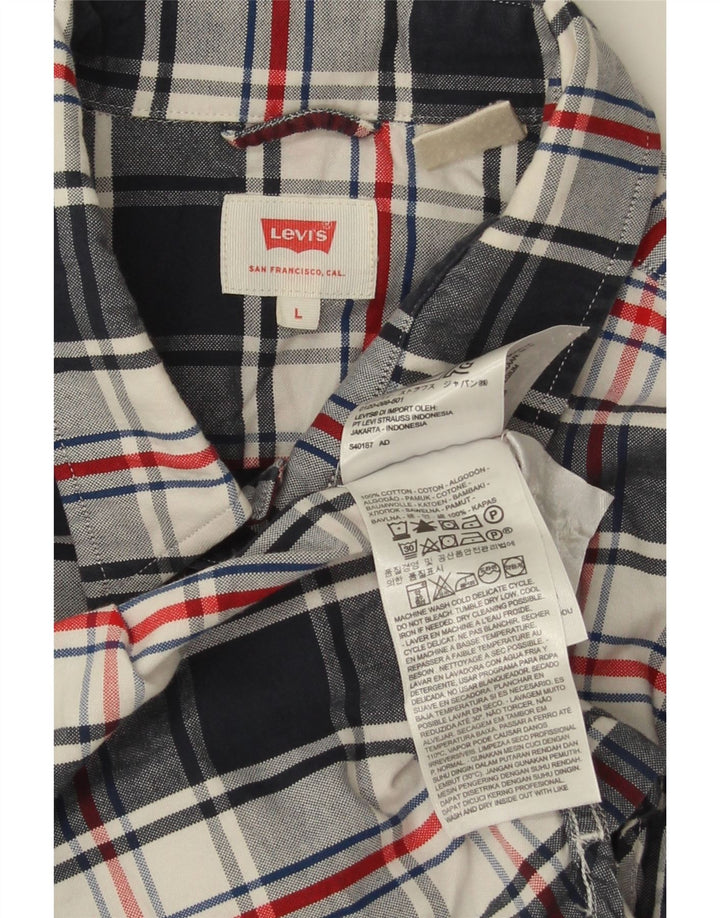 Levi's Herren-Hemd, groß, marineblau, kariert, Baumwolle
