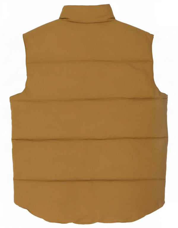Vintage Herren Wattierte Weste UK 36 Small Beige Nylon