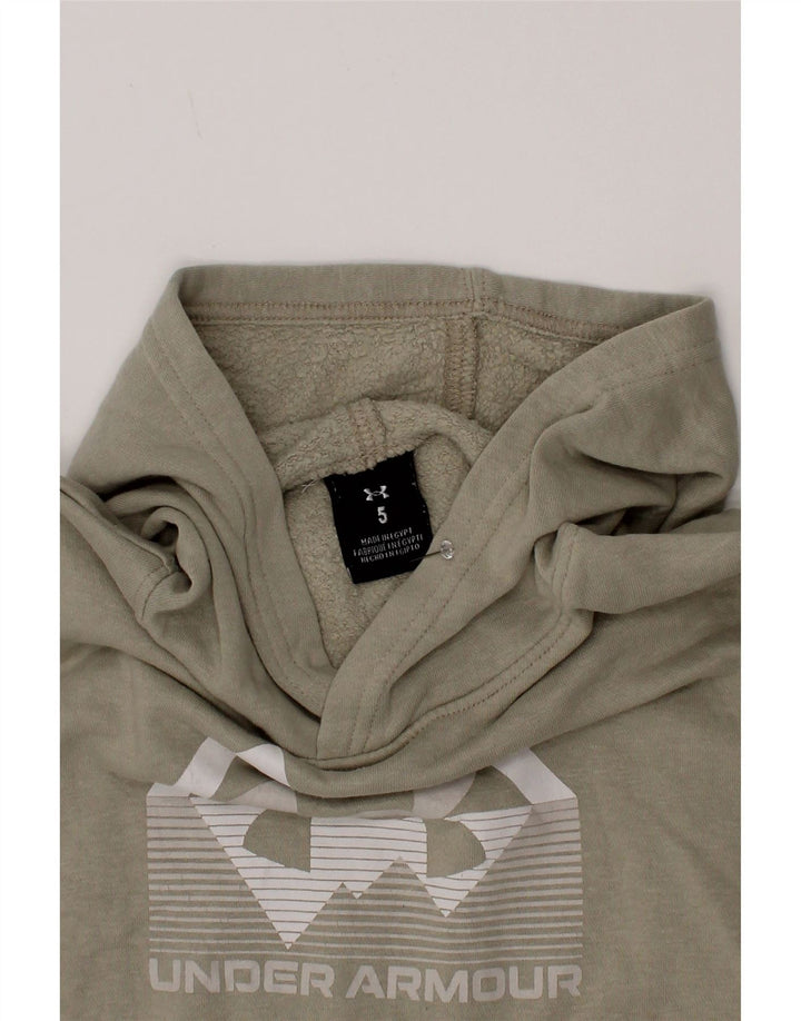Under Armour Jungen-Pullover mit grafischem Kapuzenpullover, 4–5 Jahre, Khaki