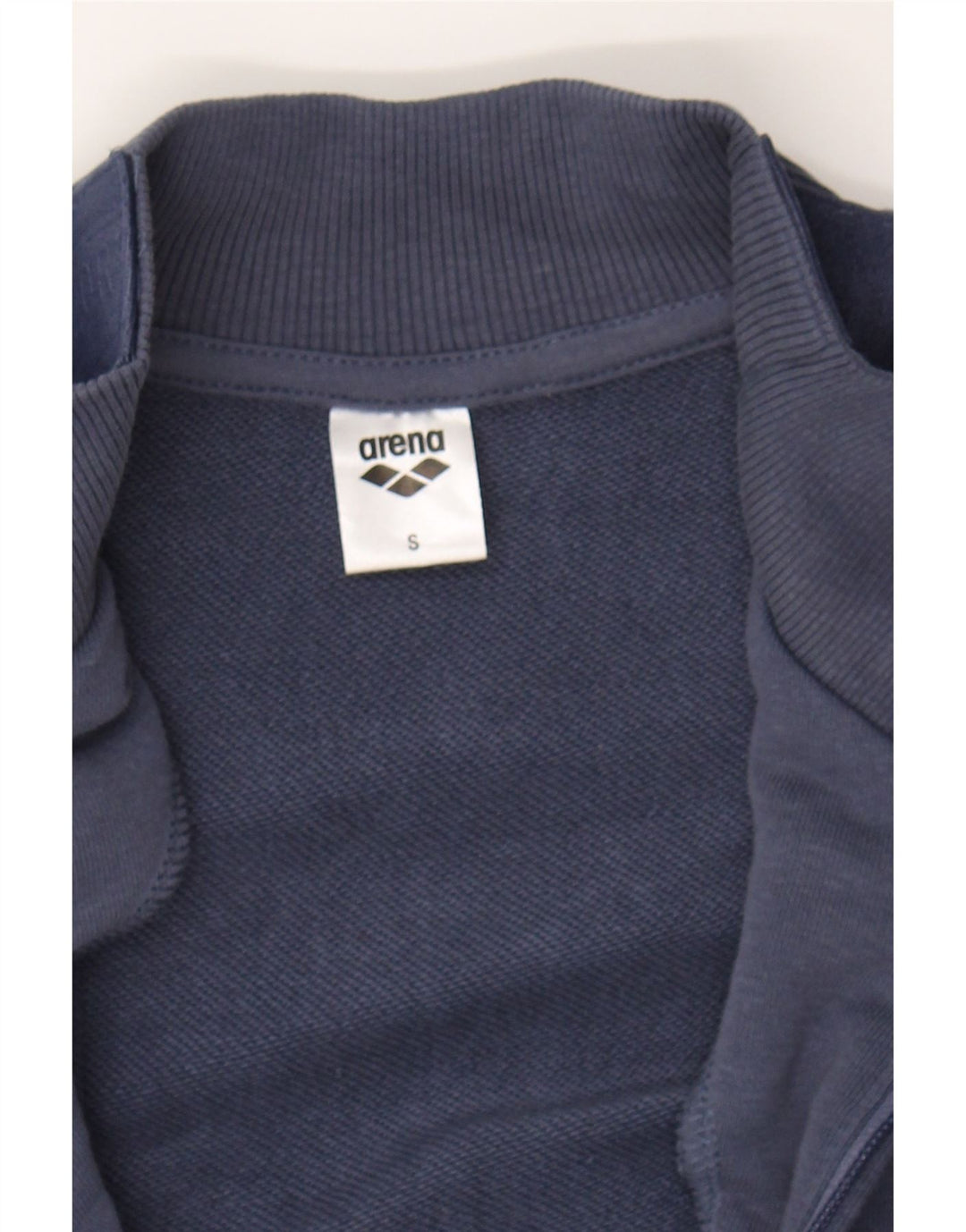 ARENA Womens Oversized Tracksuit Top Jacket UK 10 Small Navy Blue Cotton Vintage Arena and Second-Hand Arena from Messina Hembry 