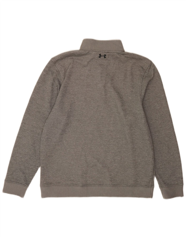Under Armour Herren-Sweatshirt „Cold Gear“ mit Reißverschluss, Größe L, grau gefleckt