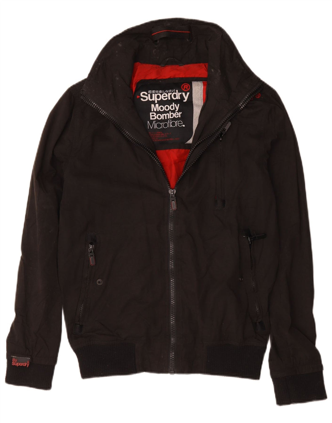 Superdry Herren Bomberjacke UK 36 Small Schwarz Polyester