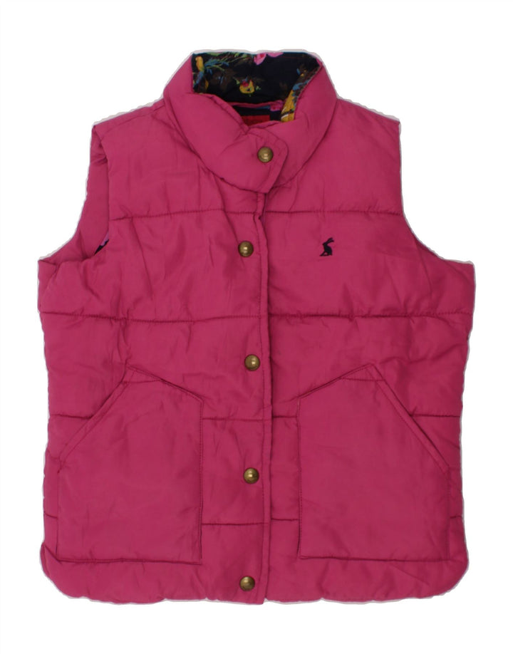 JOULES Girls Padded Gilet 5-6 Years Pink Polyester Vintage Joules and Second-Hand Joules from Messina Hembry 