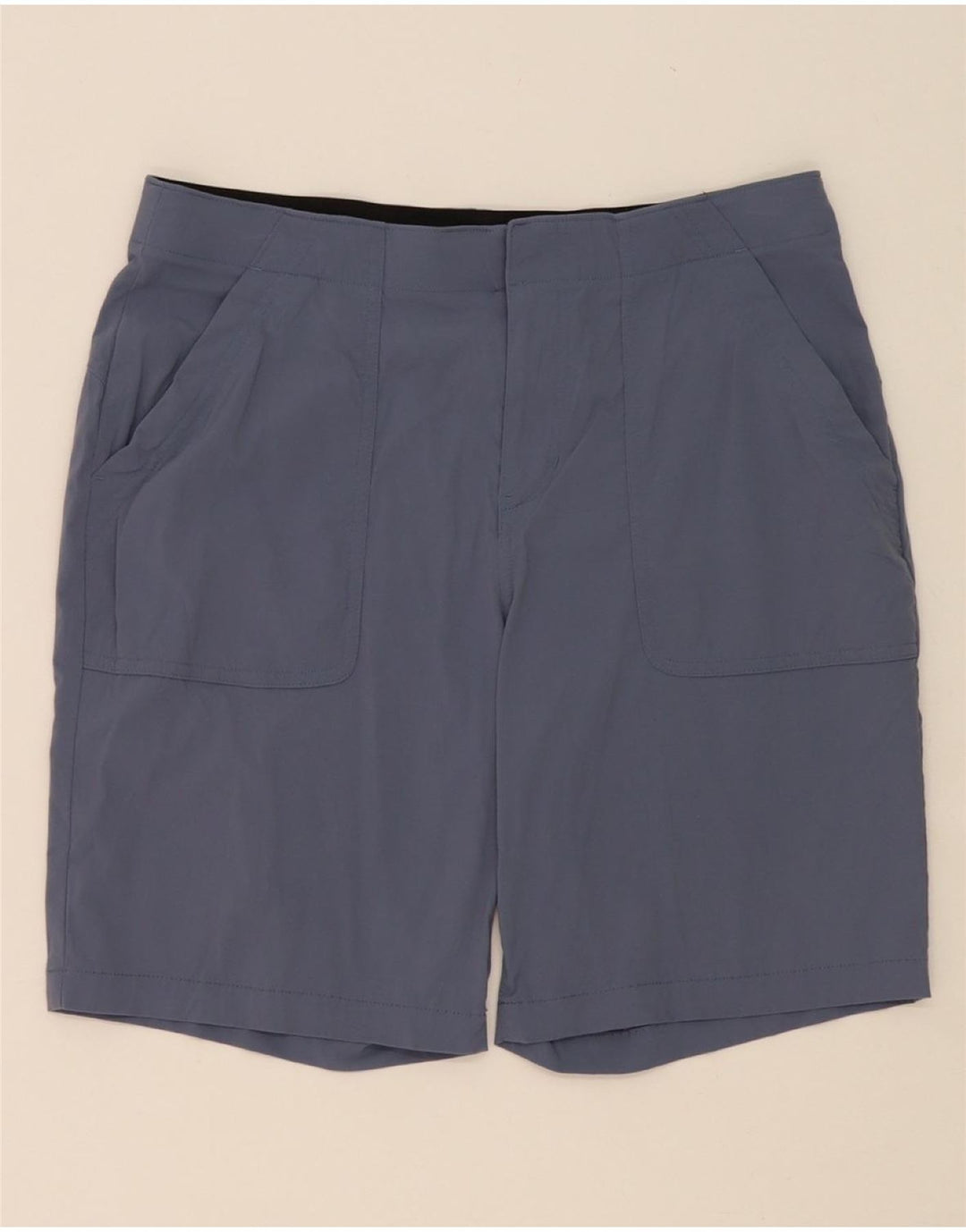 EDDIE BAUER Womens Chino Shorts US 12 Large W34  Blue Nylon Vintage Eddie Bauer and Second-Hand Eddie Bauer from Messina Hembry 