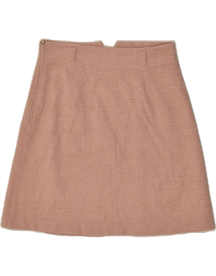 BLUE EAGLE Womens A-Line Skirt IT 44 Medium W30  Beige Wool | Vintage Blue Eagle | Thrift | Second-Hand Blue Eagle | Used Clothing | Messina Hembry 