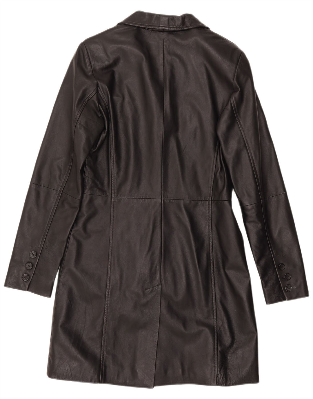 Gipsy Damen Ledermantel UK 12 Mittelschwarzes Leder