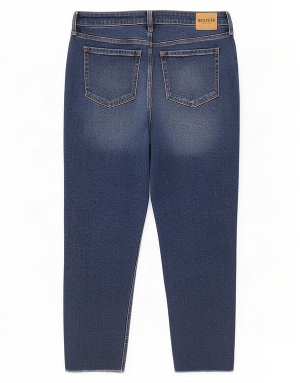 Hollister Damen Mom High Rise Tapered Jeans W31 L27 Blaue Baumwolle