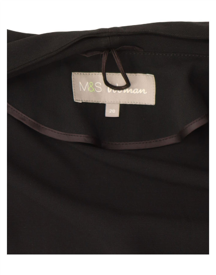 Marks & Spencer Damen-Blazer mit 3/4-Ärmeln, offen, Gr. 20, 2XL, Schwarz