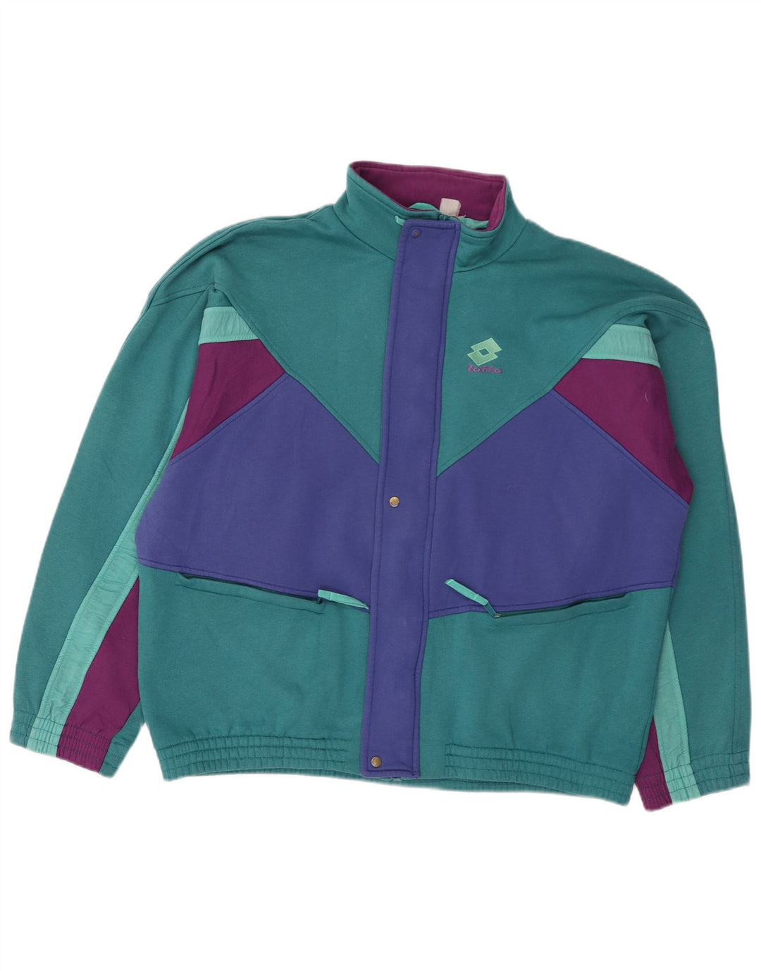 Lotto Herren-Trainingsanzug-Oberteil, Jacke, XL, Grün, Farbblock