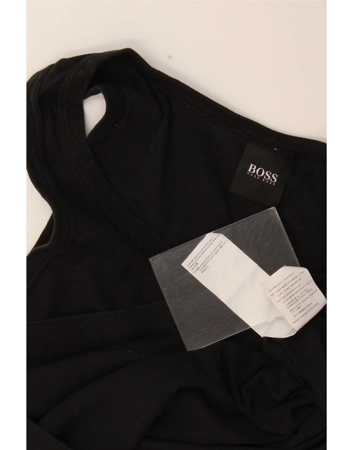 Hugo Boss Herren Weste Top XS Schwarz Baumwolle