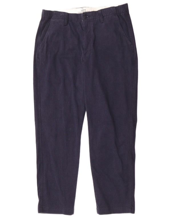 Levi's Mens Tapered Chino Trousers Large W36 L31 Navy Blue Cotton