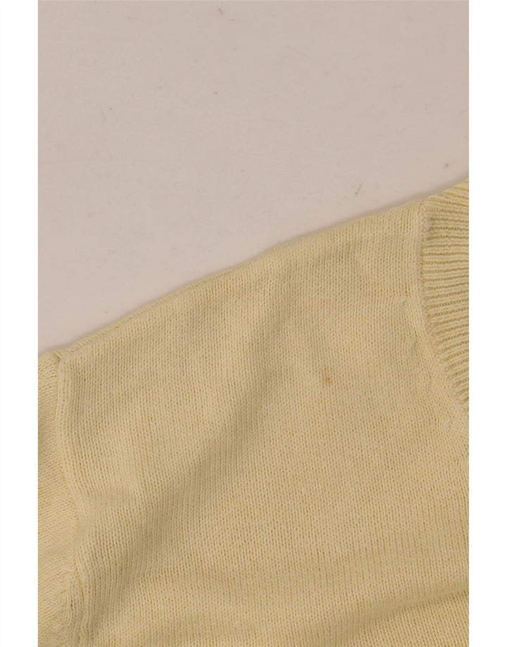 Marks & SPENCER Herren-Pullover mit normaler Passform, V-Ausschnitt, Größe L, beige, Baumwolle
