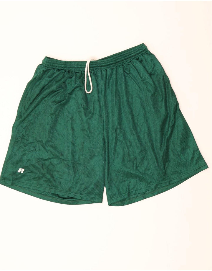 RUSSELL ATHLETIC Mens Sport Shorts 2XL  Green Polyester Vintage Russell Athletic and Second-Hand Russell Athletic from Messina Hembry 