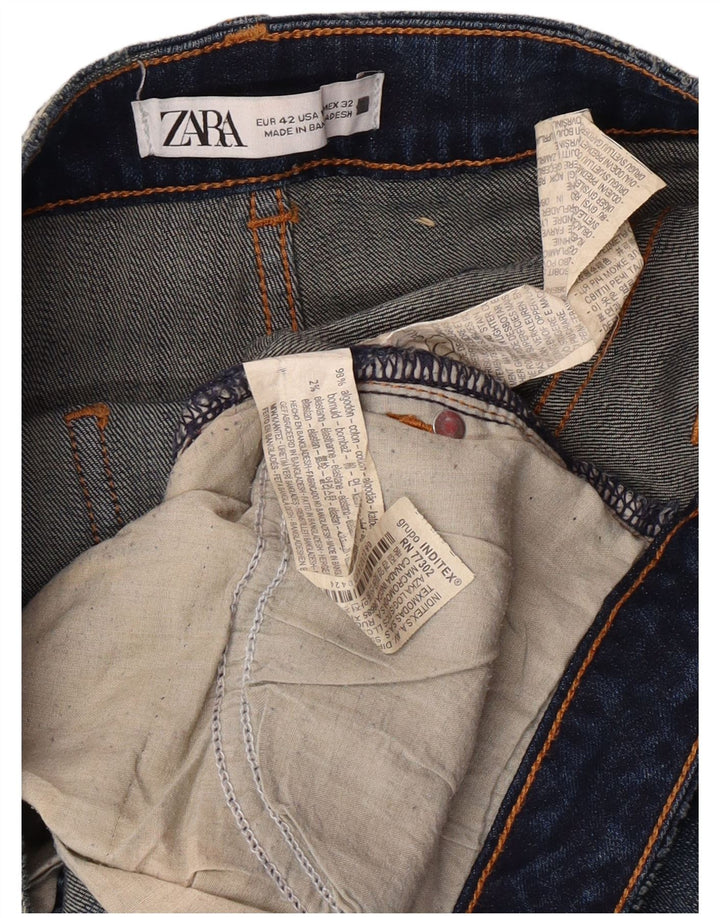 Zara Damen Slim Jeans EU 42 Large W32 L28 Blue Cotton Classic