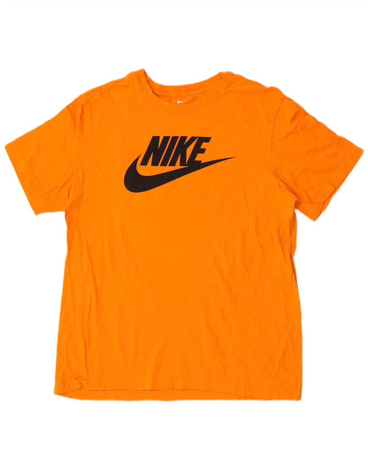 Nike Herren-T-Shirt mit Grafik, Größe L, Orange