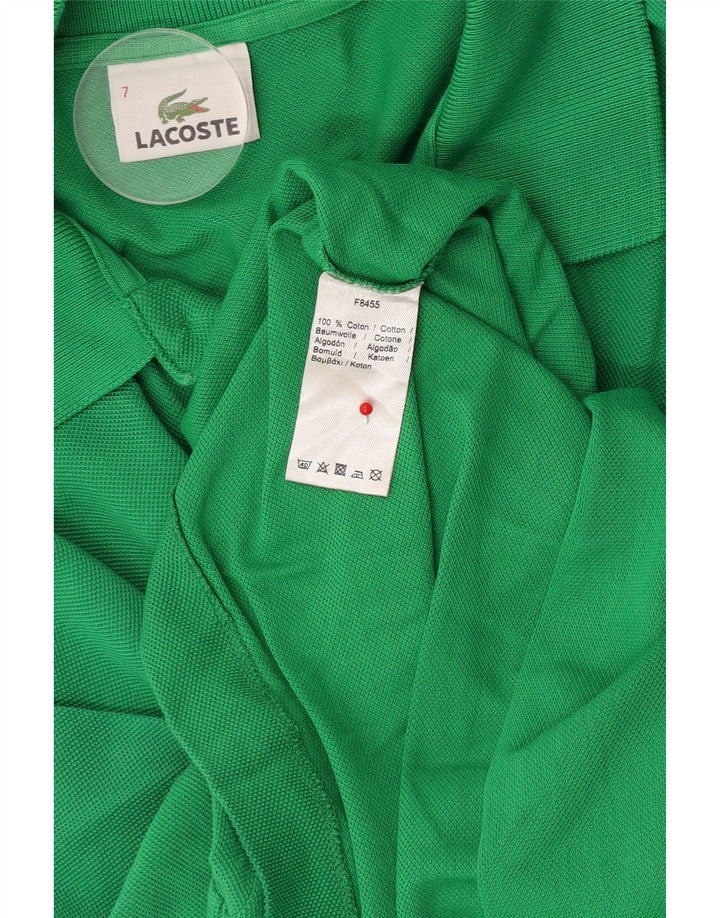 Lacoste Herren Poloshirt Größe 7 2XL Grüne Baumwolle