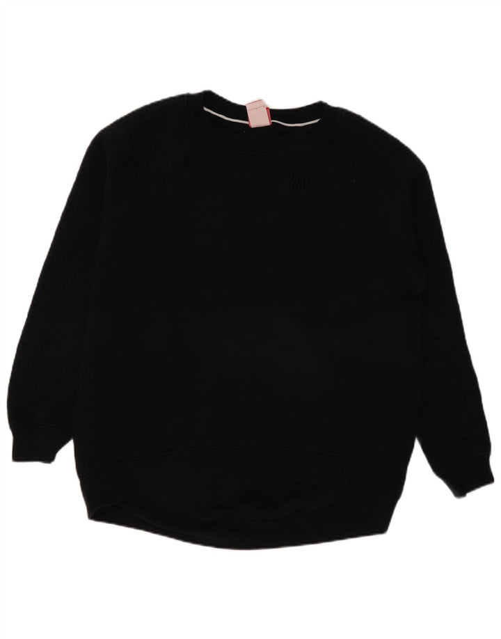 Nike Damen-Sweatshirt-Pullover, groß, schwarze Baumwolle