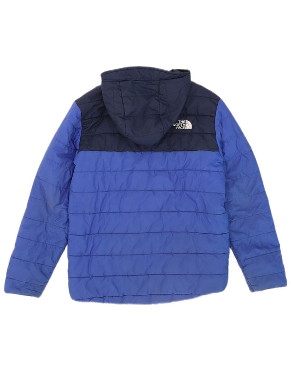 Wattierte Jacke mit Kapuze für Jungen von The North Face, 11–12 Jahre, Größe L, Blau, Farbblock