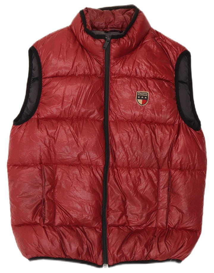 Tommy Hilfiger Herren Wattierte Weste UK 36 Small Rot Polyester