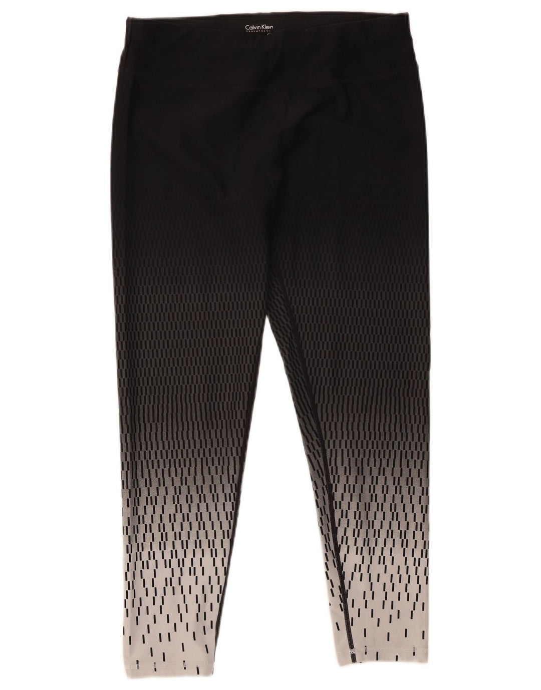 Calvin Klein Damen Leggings UK 14 Large Schwarz Geometrisch