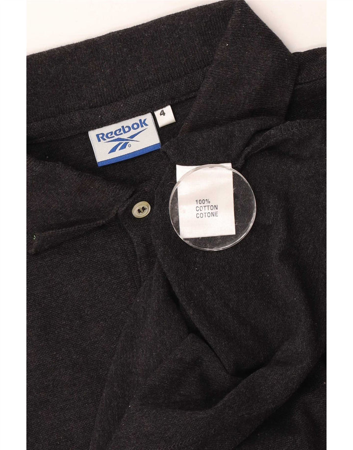 Reebok Herren Poloshirt Medium Schwarz Baumwolle