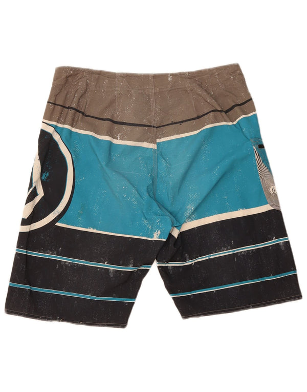 Volcom Herren-Badeshorts aus mittelblauem Colourblock-Polyester