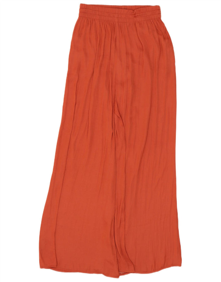Zara Damen High Waist Cullotes-Hose XS W24 L27 Orange Polyester