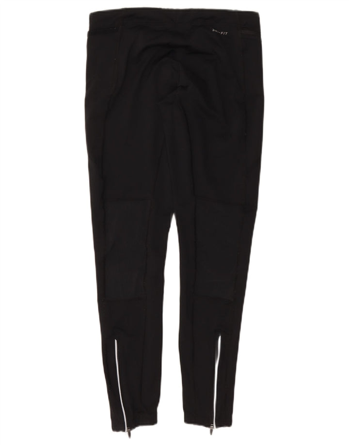 Nike Damen Dri Fit Leggings UK 12 Medium Schwarz Polyester