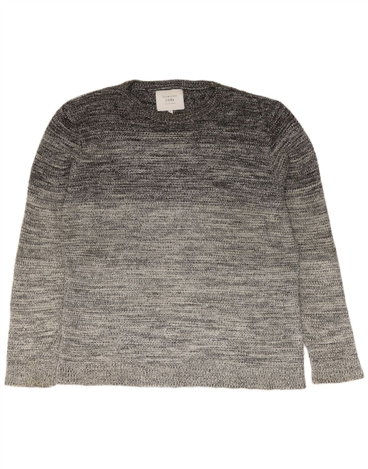 Jack & Jones Herren-Pullover mit Rundhalsausschnitt, Größe L, Grau