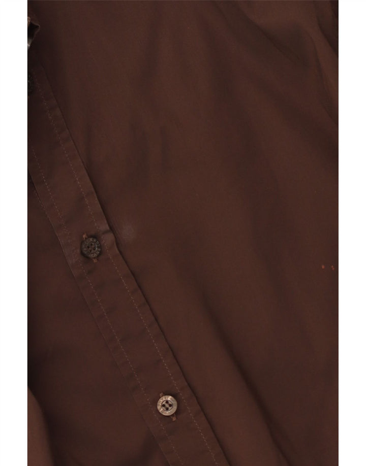 Trussardi Jeans Herrenhemd 2XL Braun Baumwolle