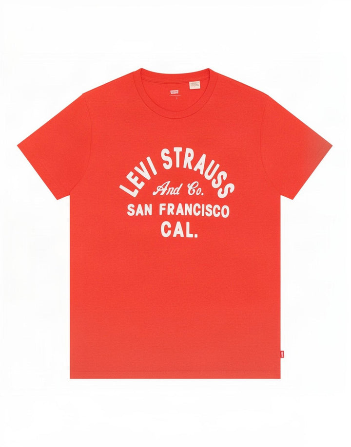 Levi's Herren-T-Shirt mit Grafik, mittelrote Baumwolle
