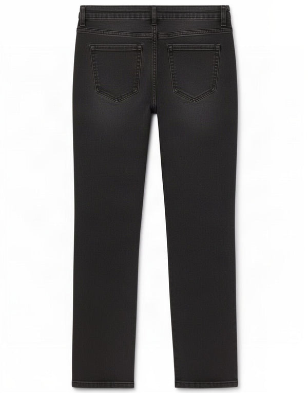 Marks & Spencer Damen Straight Jeans UK 16 Large W32 L29 Schwarze Baumwolle