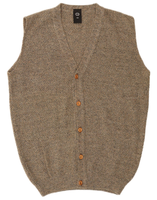 C&A Herren-Cardigan mit lockerer Passform, ärmellos, IT-Größe 46, Small, Grau, Acryl