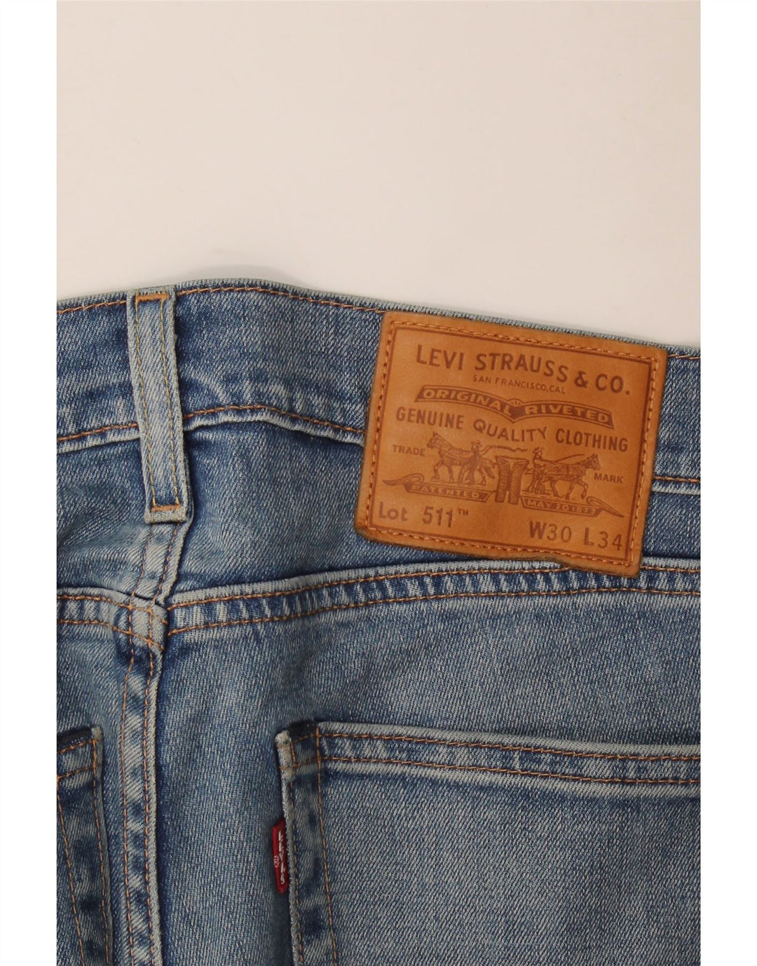 Levi's Damen 511 Slim Jeans W30 L30 Blaue Baumwolle
